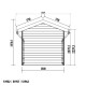 Domek ogrodowy + taras z drewna kompozytowego 28 mm jasnoszary 15 m² PREMIUM - Woodlife Garden