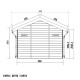 Domek ogrodowy z drewna kompozytowego 28 mm antracytowy 455x363 cm PREMIUM - Woodlife Garden