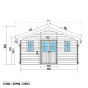 Domek ogrodowy z drewna kompozytowego 28 mm jasnoszary 498x386 cm PREMIUM - WoodLife Garden