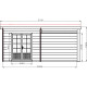 Domek ogrodowy z drewna kompozytowego w kolorze postarzanego drewna 7,8m² + taras 7,8m² - Woodlife Garden
