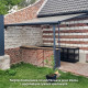 Pergola przyścienna regulowana 3,05x4,36m z aluminium w kolorze szaro-antracytowym - X-METAL
