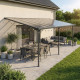 Pergola przyścienna regulowana 3,05x6,18m z aluminium w kolorze szaro-antracytowym - X-METAL