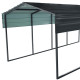 Wiata garażowa ze stali ocynkowanej 3,6x6m antracytowa – X-METAL