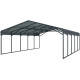 Podwójna wiata garażowa ze stali ocynkowanej 6x7,9m antracytowa - X-METAL