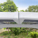 Podwójna wiata garażowa EAGLE 6x5m z białego aluminium i poliwęglanu - X-METAL