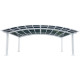 Podwójna wiata garażowa EAGLE 6x5m z białego aluminium i poliwęglanu - X-METAL