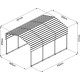 Wiata garażowa ze stali ocynkowanej 3x4,5m antracytowa - X-METAL