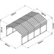 Wiata garażowa ze stali ocynkowanej 3,6x6m antracytowa – X-METAL