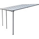Pergola przyścienna regulowana 4x4,34m z aluminium w kolorze szaro-antracytowym - X-METAL
