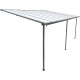 Pergola przyścienna regulowana 4x6,18m z aluminium w kolorze szaro-antracytowym - X-METAL