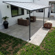 Pergola przyścienna regulowana 4x6,18m z aluminium w kolorze szaro-antracytowym - X-METAL