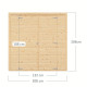 Domek ogrodowy Fineline 1 z nieobrobionego drewna 1x2,1m - panele 18mm - Bertilo
