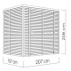 Domek ogrodowy Fineline 2 z nieobrobionego drewna 2,1x1,6m - panele 18mm - Bertilo