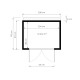 Domek ogrodowy Fineline 2 z drewna w kolorze jasnoszarym 2,1x1,6m - panele 18mm - Bertilo
