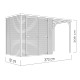 Domek ogrodowy Fineline 2 z nieobrobionego drewna 3,7x1,6m z tarasem - panele 18mm - Bertilo