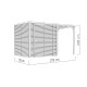 Domek ogrodowy Fineline 3 z nieobrobionego drewna 2,1x2,1m z tarasem - panele 18mm - Bertilo