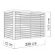 Wiata na rowery Fineline 1 z nieobrobionego drewna 2,1x1m - panele 18mm - Bertilo