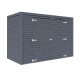 Wiata na rowery Fineline 1 z drewna w kolorze szarym antracytowym 2,1x1m - panele 18mm - Bertilo