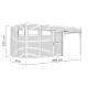 Domek ogrodowy z tarasem Cubus 3 z nieobrobionego drewna 5,59x2,34m z podłogą - panele 19mm - Bertilo