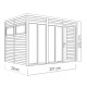 Biuro ogrodowe Cubus 3 z nieobrobionego drewna 3,37x2,34m z podłogą - panele 19mm - Bertilo