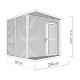 Domek ogrodowy Concept z nieobrobionego drewna 2,3x2,97m z podłogą - panele 18mm - Bertilo
