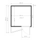 Biuro ogrodowe Concept z drewna w kolorze szarym antracytowym 2,34x2,97m z podłogą - panele 18mm - Bertilo