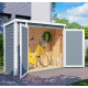 Szafa ogrodowa Multibox 3 z drewna w kolorze jasnoszarym 2x0,8m z podłogą - panele 14mm - Bertilo