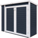 Szafa ogrodowa Multibox 3 z drewna w kolorze szarym antracytowym 2x0,8m z podłogą - panele 14mm - Bertilo