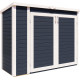 Szafa ogrodowa Multibox 3 z drewna w kolorze szarym antracytowym 2x0,8m z podłogą - panele 14mm - Bertilo