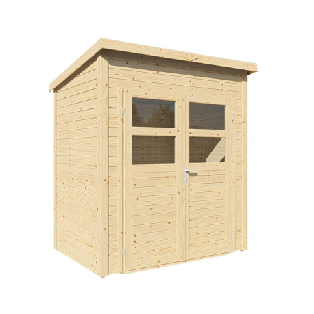 Domek ogrodowy Felix 1 z nieobrobionego drewna 1,8x1,2m z podłogą - panele 19mm - Bertilo