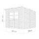 Domek ogrodowy Felix 3 z nieobrobionego drewna 2,45x2,4m z podłogą - panele 19mm - Bertilo