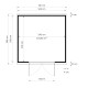 Domek ogrodowy Felix 3 z nieobrobionego drewna 2,45x2,4m z podłogą - panele 19mm - Bertilo