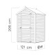 Domek ogrodowy Cabin z nieobrobionego drewna 1,2x0,6m z podłogą - panele 14mm - Bertilo