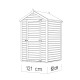 Domek ogrodowy Cabin z nieobrobionego drewna 1,2x0,6m z podłogą - panele 14mm - Bertilo