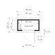 Domek ogrodowy Cabin z nieobrobionego drewna 1,2x0,6m z podłogą - panele 14mm - Bertilo