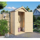 Domek ogrodowy Cabin z nieobrobionego drewna 1,2x0,6m z podłogą - panele 14mm - Bertilo