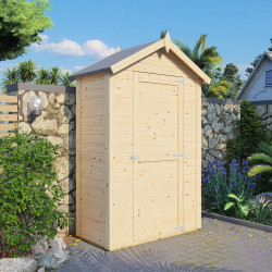 Domek ogrodowy Cabin z nieobrobionego drewna 1,2x0,6m z podłogą - panele 14mm - Bertilo
