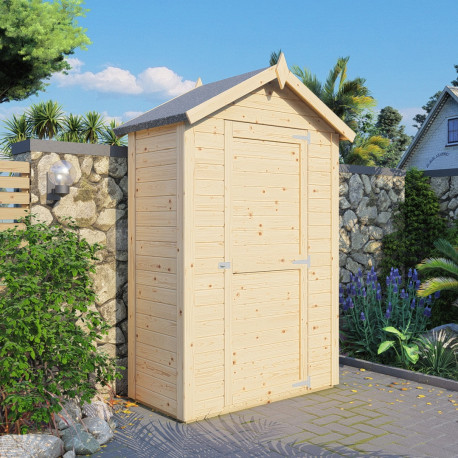 Domek ogrodowy Cabin z nieobrobionego drewna 1,2x0,6m z podłogą - panele 14mm - Bertilo