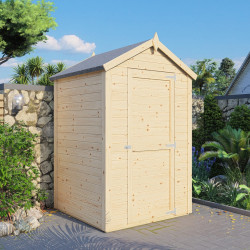Domek ogrodowy Mini z nieobrobionego drewna 1,2x1,26m z podłogą - panele 14mm - Bertilo