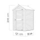 Domek ogrodowy Mini z nieobrobionego drewna 1,2x1,26m z podłogą - panele 14mm - Bertilo