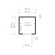 Domek ogrodowy Mini z nieobrobionego drewna 1,2x1,26m z podłogą - panele 14mm - Bertilo