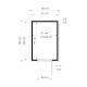 Domek ogrodowy Medium z nieobrobionego drewna 1,2x1,8m z podłogą - panele 14mm - Bertilo