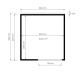 Altana ogrodowa Pool House 1 z nieobrobionego drewna 2,26x2,34m z podłogą - panele 19mm - Bertilo