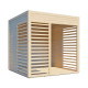 Altana ogrodowa Pool House 1 z nieobrobionego drewna 2,26x2,34m z podłogą - panele 19mm - Bertilo