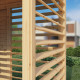 Altana ogrodowa Pool House 2 z nieobrobionego drewna 3,37x2,34m z podłogą - panele 19mm - Bertilo