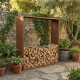 Drewutnia ze stali Corten 180x180cm - X-METAL