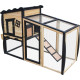 Zewnętrzna klatka dla królików z drewna FSC 153x64,5x103,5cm - Shelty Pet