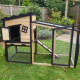 Zewnętrzna klatka dla królików z drewna FSC 153x64,5x103,5cm - Shelty Pet