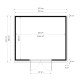 Domek ogrodowy Baltrum 2 z nieobrabianego drewna 3,37x2,9m - panele 19mm - Bertilo
