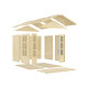 Domek ogrodowy Arley z nieobrabianego drewna 2x2,95m z tarasem - panele 19mm - Bertilo